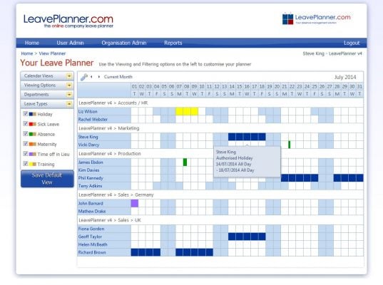 picture of the grid calendar